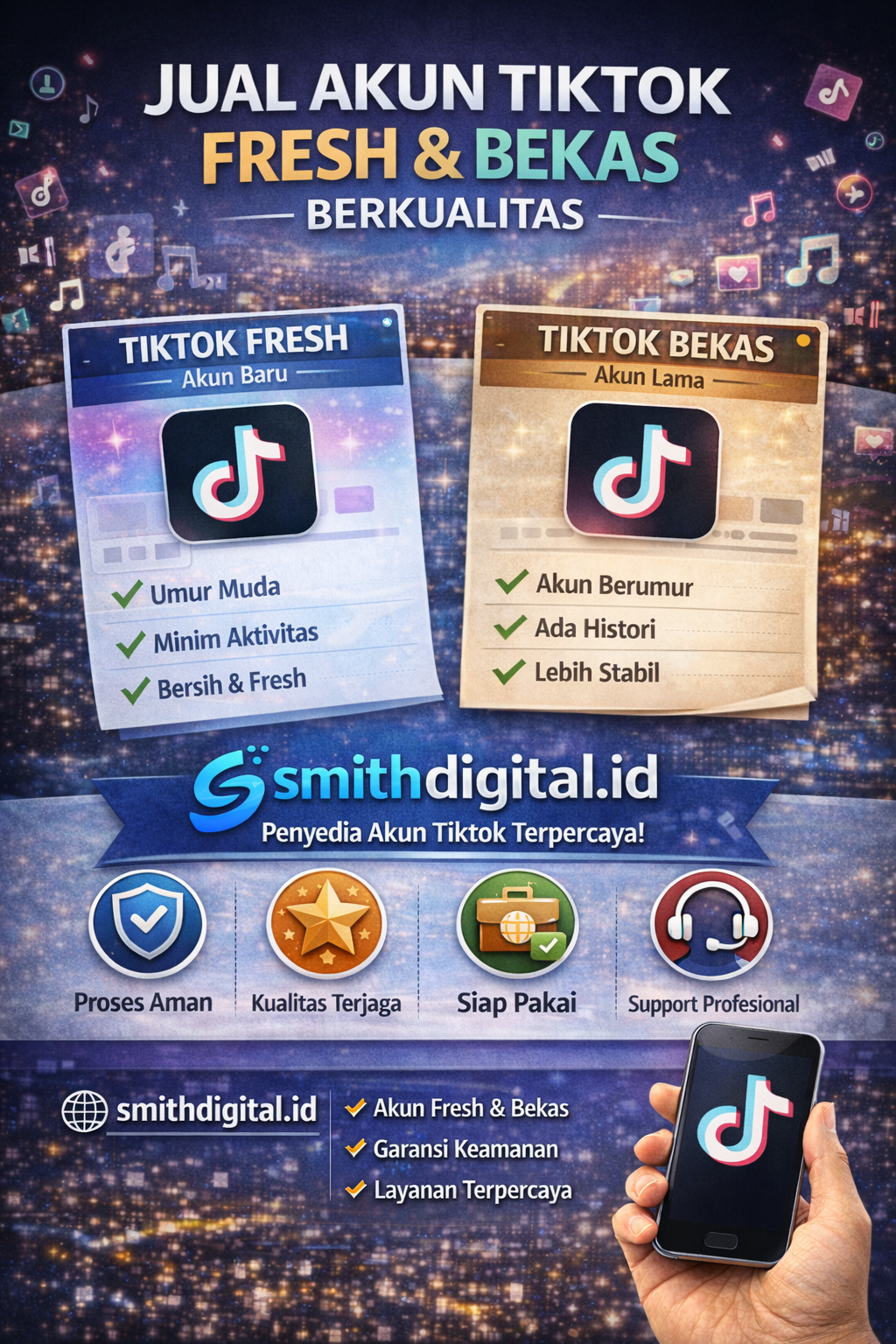 Jual Akun TikTok Fresh & Bekas Berkualitas