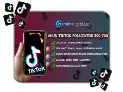 Jual Akun Tiktok Followers 500-700