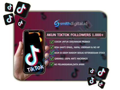 Jual Akun Tiktok Followers 1k++