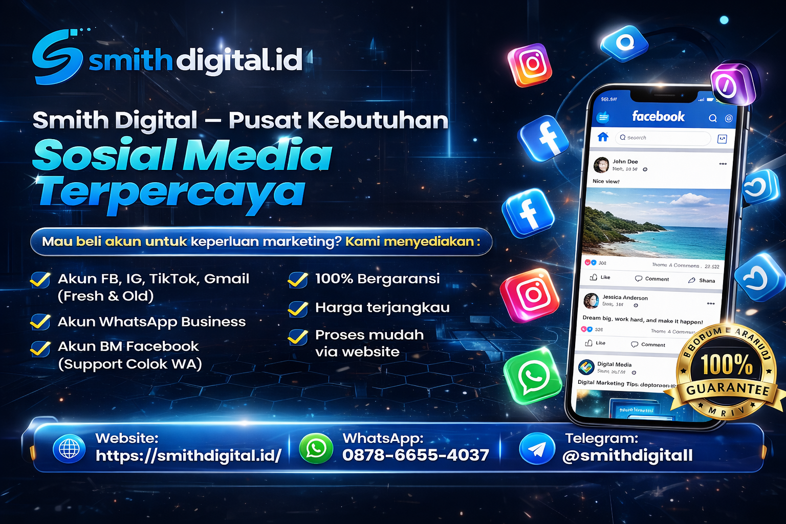 Smith Digital – Pusat Kebutuhan Sosial Media Terpercaya